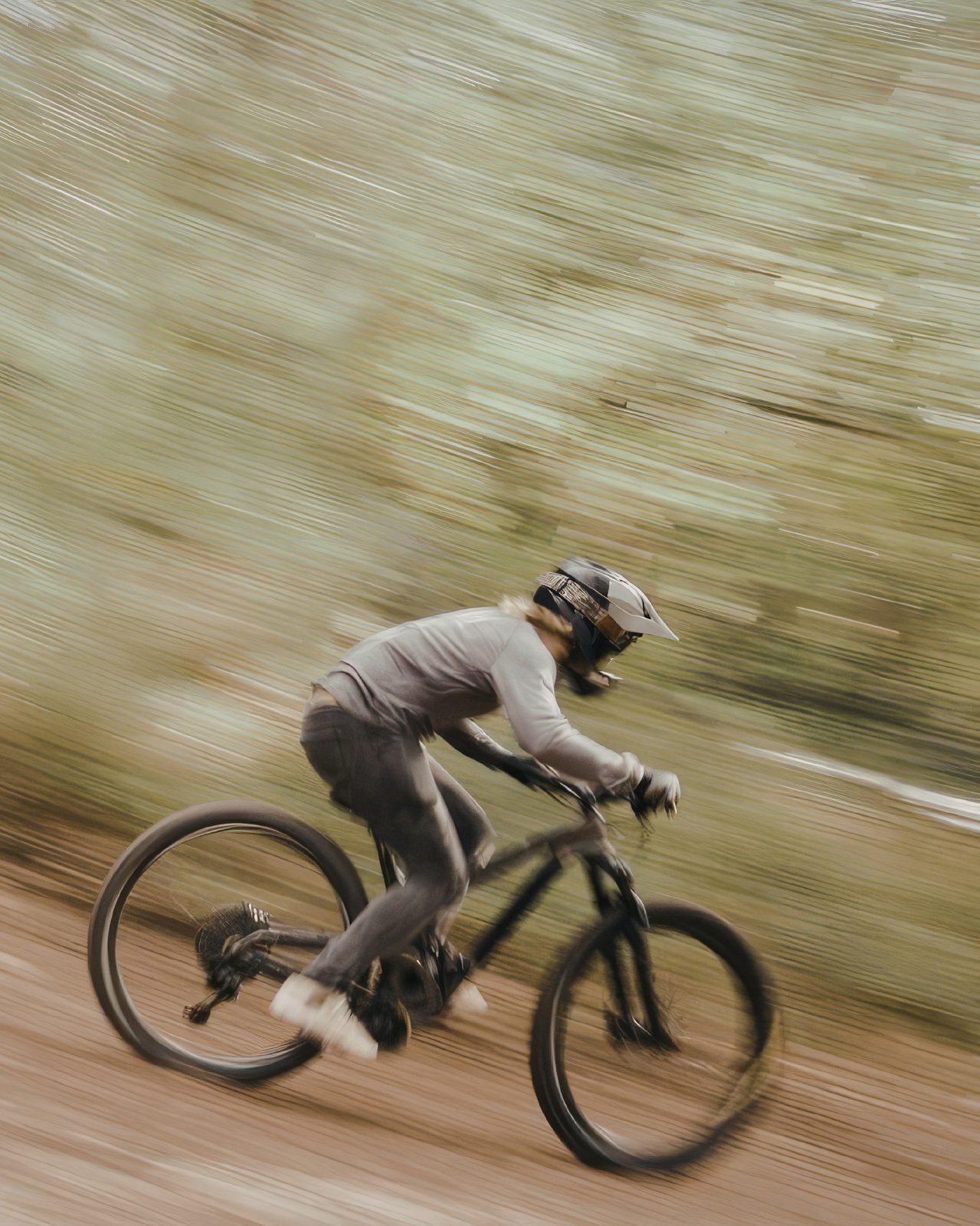 จักรยานวิบากแสดงความเร็ว motion blur